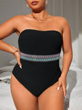 Costume intero chevron pannello a nastro tubo