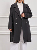 Cappotto In Lana Doppiopetto Da Donna Taglie Forti