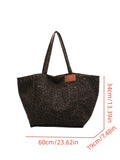 Borsa a tracolla casual di moda, grande capacità, stampa leopardata, design personale alla moda, popolare, adatta per scuola, ampia capacità, portatile, per ragazze adolescenti, donne, studenti universitari, lavoratrici, perfetta per lavoro, ritorno a scu
