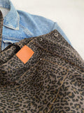 Borsa a tracolla casual di moda, grande capacità, stampa leopardata, design personale alla moda, popolare, adatta per scuola, ampia capacità, portatile, per ragazze adolescenti, donne, studenti universitari, lavoratrici, perfetta per lavoro, ritorno a scu