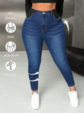 Jeans attillati elasticizzati di taglia comoda