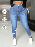 Jeans attillati elasticizzati di taglia comoda