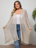 Cardigan in maglia leggero di taglia comoda, adatto per vacanze al mare, abbigliamento da resort, stile bohémien per primavera/estate