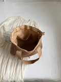 Nuova borsa a tracolla versatile alla moda, borsa da spiaggia e vacanza, design elegante e leggero in paglia intrecciata, stile bohémien, grande capacità