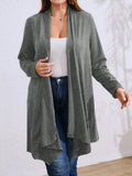 Cardigan  oversize con orlo asimmetrico per donne di taglia forte
