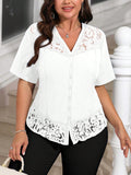 Camicia casual alla moda con motivo patchwork sul fondo
