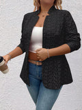 Blazer leggero di media lunghezza con slim fit e fantasia jacquard in taglie grandi