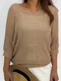 Maglioncino casual ampio e comodo da donna, adatto per la primavera/estate, di taglia oversize