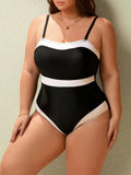 Costume da bagno intero a contrasto di colore con e senza  spalline