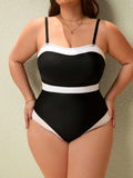 Costume da bagno intero a contrasto di colore con e senza  spalline