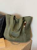 Nuova borsa a tracolla versatile alla moda, borsa da spiaggia e vacanza, design elegante e leggero in paglia intrecciata, stile bohémien, grande capacità