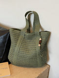 Nuova borsa a tracolla versatile alla moda, borsa da spiaggia e vacanza, design elegante e leggero in paglia intrecciata, stile bohémien, grande capacità