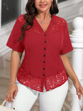 Camicia casual alla moda con motivo patchwork sul fondo
