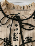 Camicia estiva casual con maniche a lanterna per donna in taglie comode