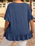 Maglietta a maniche corte tinta unita oversize, casual e alla moda