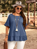 Maglietta a maniche corte tinta unita oversize, casual e alla moda