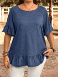 Maglietta a maniche corte tinta unita oversize, casual e alla moda
