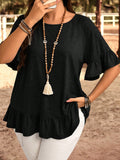 Maglietta a maniche corte tinta unita oversize, casual e alla moda