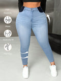Jeans attillati elasticizzati di taglia comoda