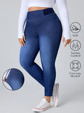 Jeans casual elasticizzati in vita con vita alta, modello slanciato, in colori a contrasto, taglie comode e curvy, ideali per vacanze