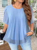 Camicia casual da donna di colore solido, semplice e alla moda