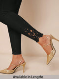 Leggings casual da donna a vita elastica e tinta unita
