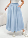 Gonna casual estiva da donna taglie forti, gonna Umbrella, cotone