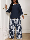 Completo casual ed elegante in maglia nera con scollo a V, maniche corte a campana e bottoni