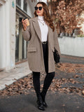 Cappotto casual oversize da donna con collo a bavero e tasche