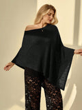 Camicia larga con maniche a pipistrello, colore unito, per taglie comode, moda donna