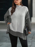 Maglione  oversize da donna con collo alto