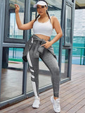Taglie Forti Set sportivo pannello a contrasto con zip