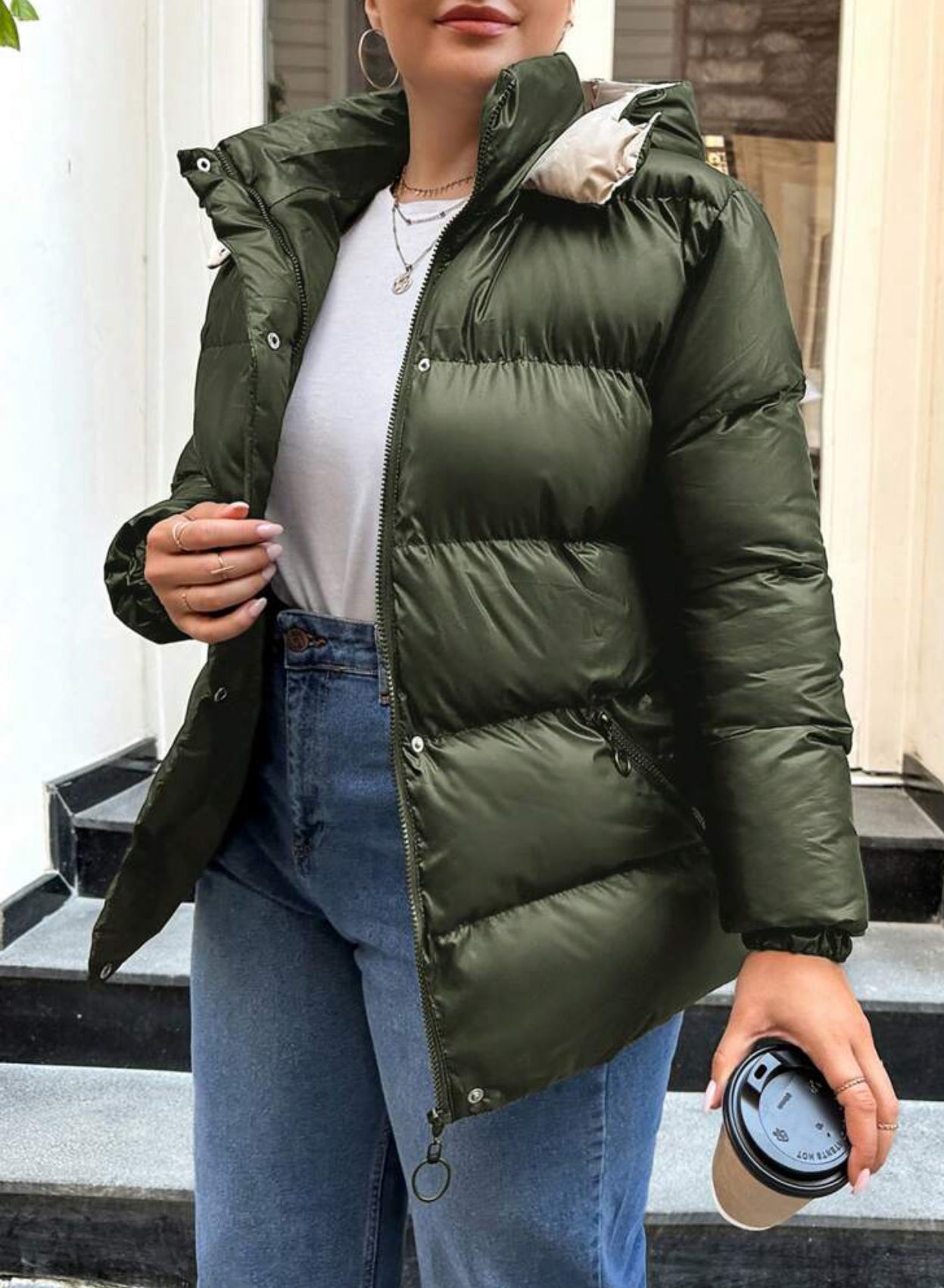 Jacket Taglie Plus Size Barbara Lebek Parka Taglie Comode Barbara