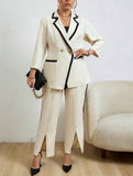 Abito Da Donna Taglia Forte Con Contrasto Trim E Blocchi Di Colore