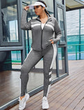 Taglie Forti Set sportivo pannello a contrasto con zip