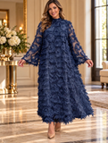 Abito elegante taglie forti con stampa floreale