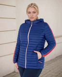 Piumino da donna taglie forti Cappotto ripiegabile con cappuccio imbottito leggero trapuntato