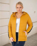 Piumino da donna taglie forti Cappotto ripiegabile con cappuccio imbottito leggero trapuntato