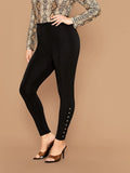 Leggings con rivetto senza cinture taglie forti