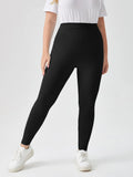 Leggings con volant dettaglio volant con tasca a toppa