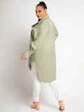 taglie forti Camicia monocolore asimmetrico