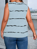 taglie forti Canotta tie dye