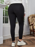 Taglie Forti Leggings con stampa damascata