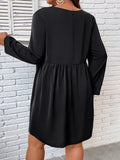 taglie forti Abito smock con bordo di pizzo