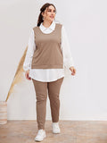 Taglie Forti 2 in 1 Top color block & Pantaloni