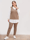 Taglie Forti 2 in 1 Top color block & Pantaloni