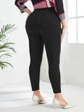 Taglie Forti Pantaloni aderente dettaglio zip