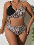 Taglie Forti Bikini con stampa leopardo