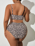 Taglie Forti Bikini con stampa leopardo