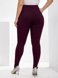 Taglie Forti Leggings con staffa monocolore